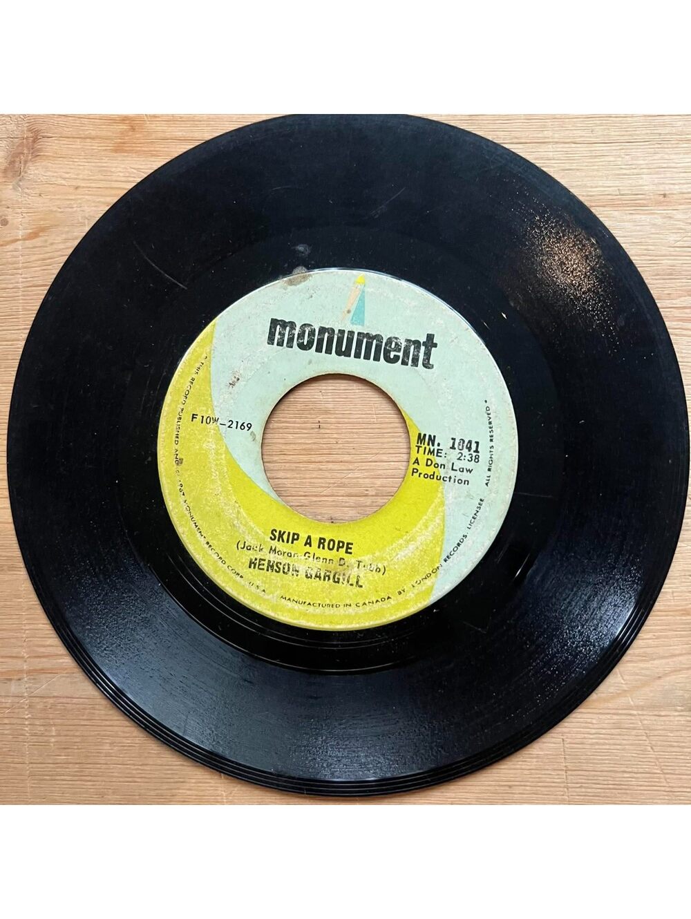 Henson Cargill - Skip a Rope/A Very Well Traveled Man 45rpm VG+ R14